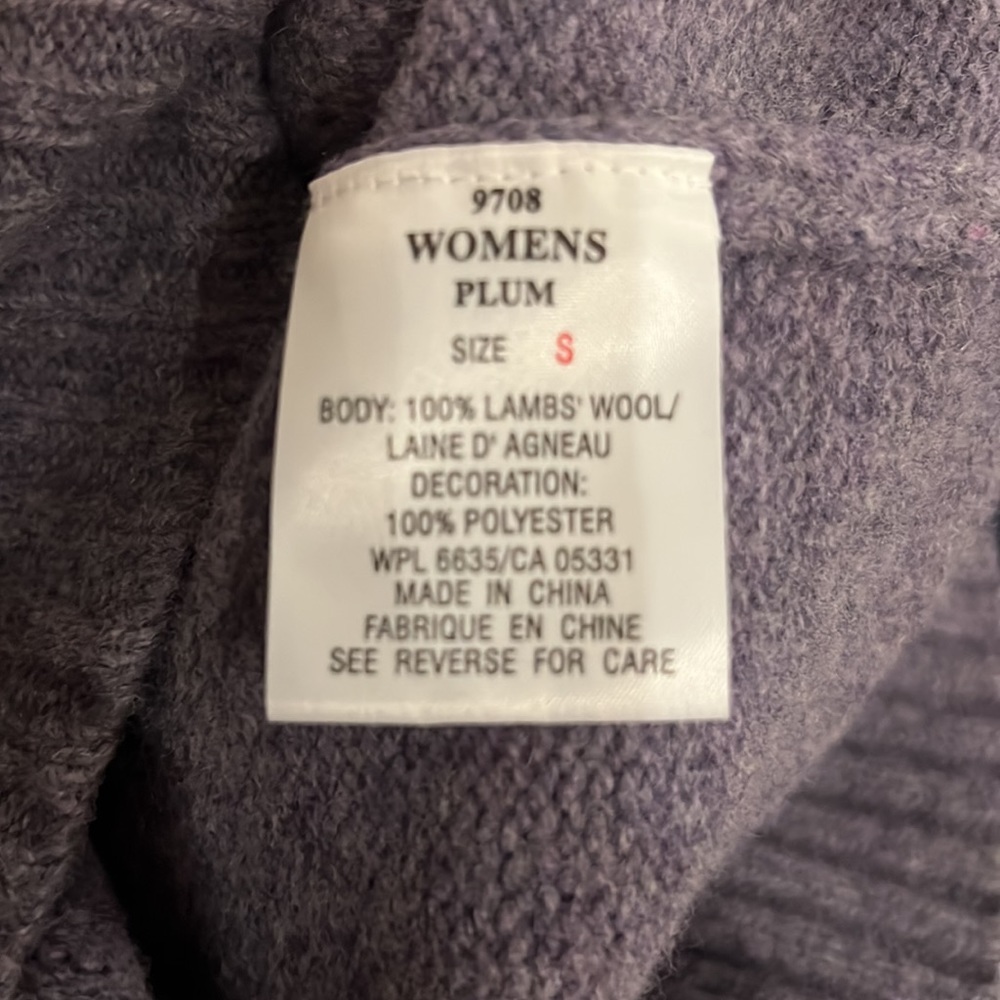 NWOT Woolrich Lambswool Mock Neck Sweater Size Small Z539 - Picture 4 of 4